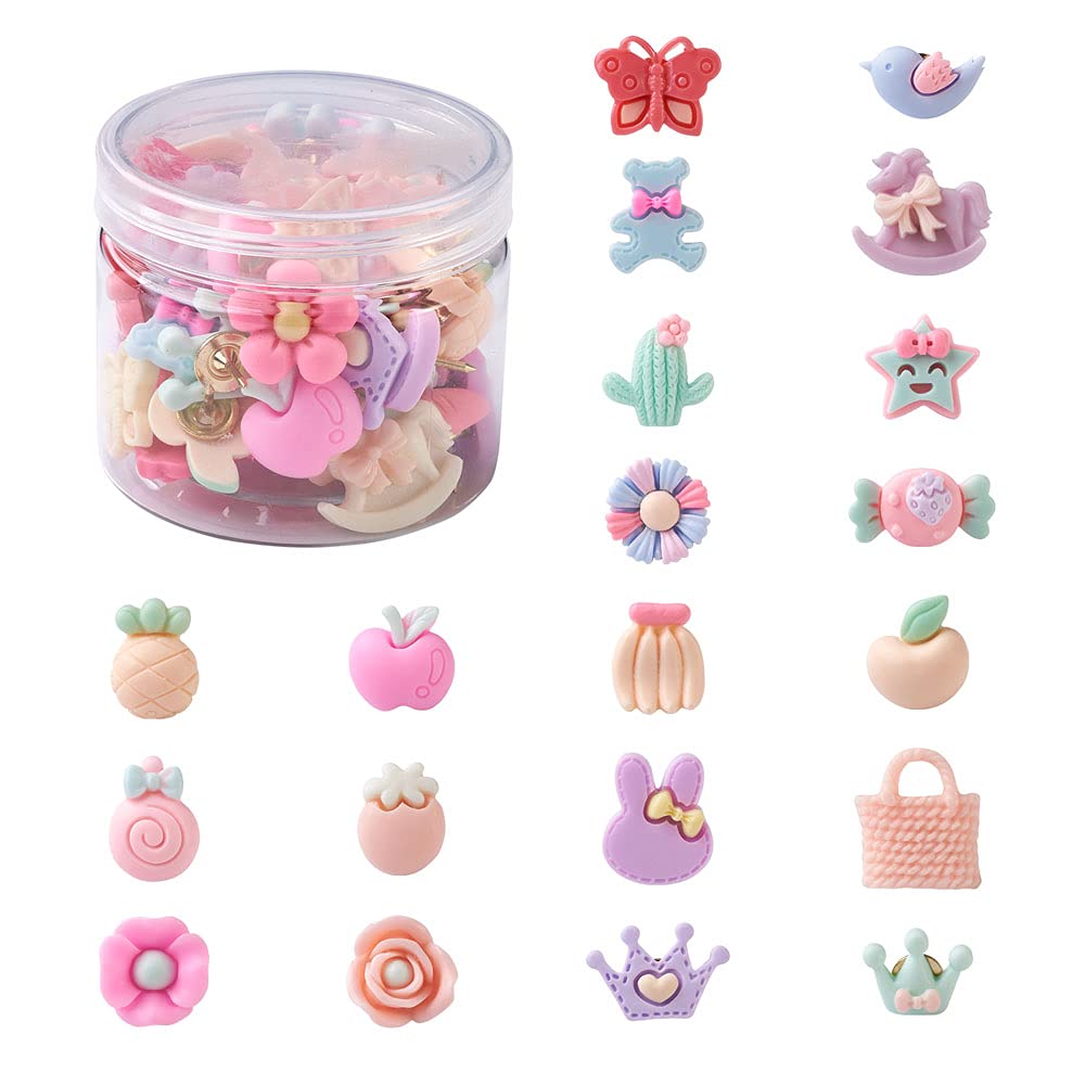 Amazon.co.jp: Beadthoven 約50個 画鋲 画びょう プッシュピン 可愛い